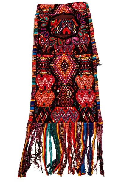 Vibrant Guatemalan Huipile Table Runner - Handwoven Cotton Textile for Dining Table Decor, Boho Home Accent, and Cultural Gift Idea