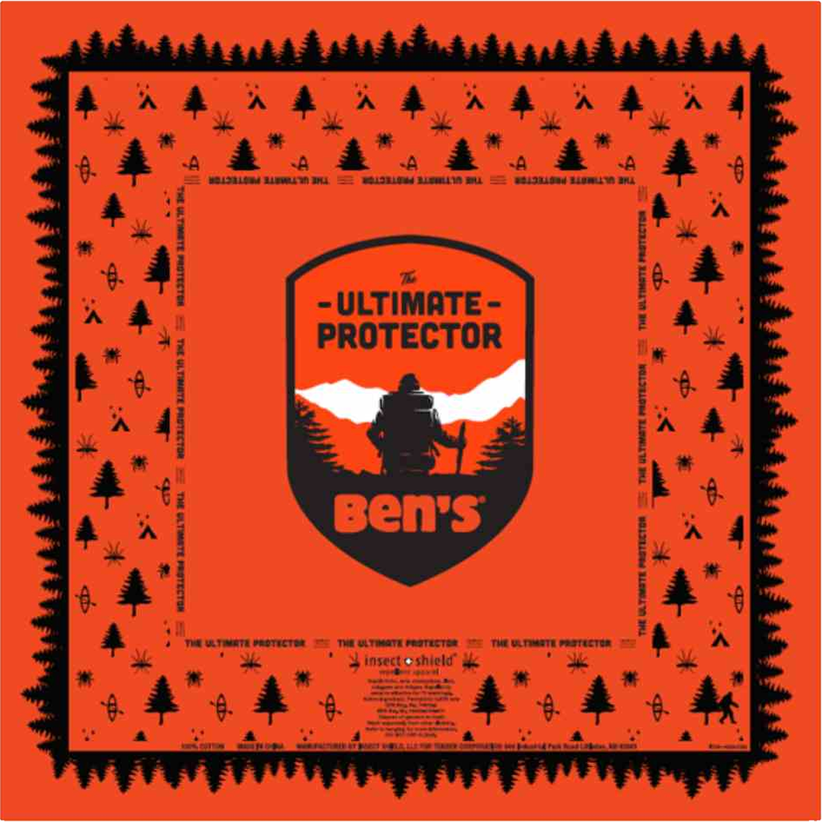 Ben's Insect Repellent Bandana - Mosquito & Bug Repellent Headwear for Outdoor Activities, Hiking, Camping & Travel - DEET-Free Natural Protection