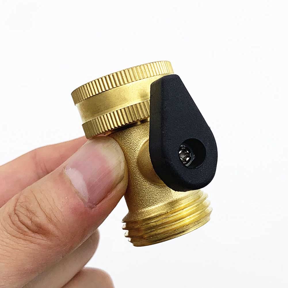 3/4 Inch Brass Garden Hose Shut Off Valve - Heavy Duty Water Hose Connector with On/Off Control - Perfect for Outdoor Faucets, Sprinkler Systems & Drip Irrigation (1-Pack)