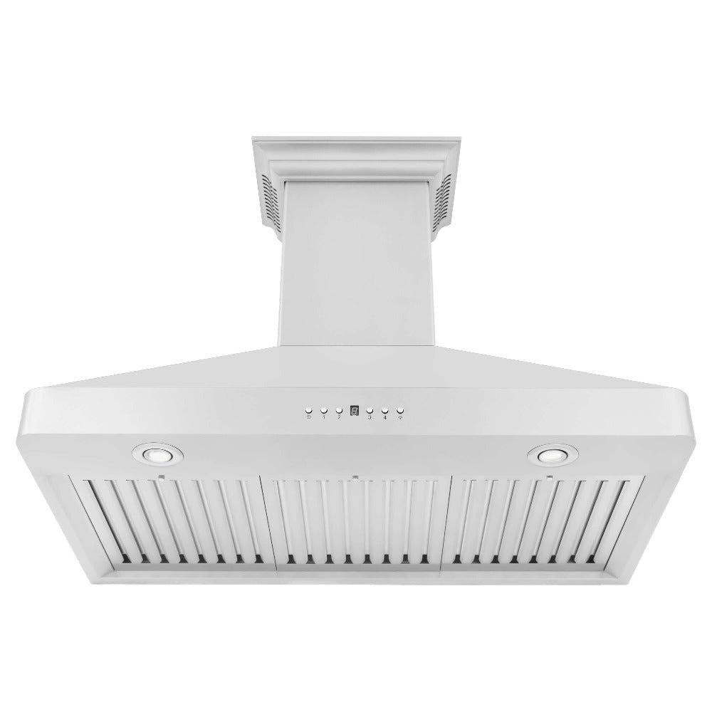 ZLINE Stainless Steel Wall Mount Range Hood with Built-in CrownSound Bluetooth Speakers (KF2CRN BT) - Perfect for Modern Kitchens & Open-Concept Living Spaces