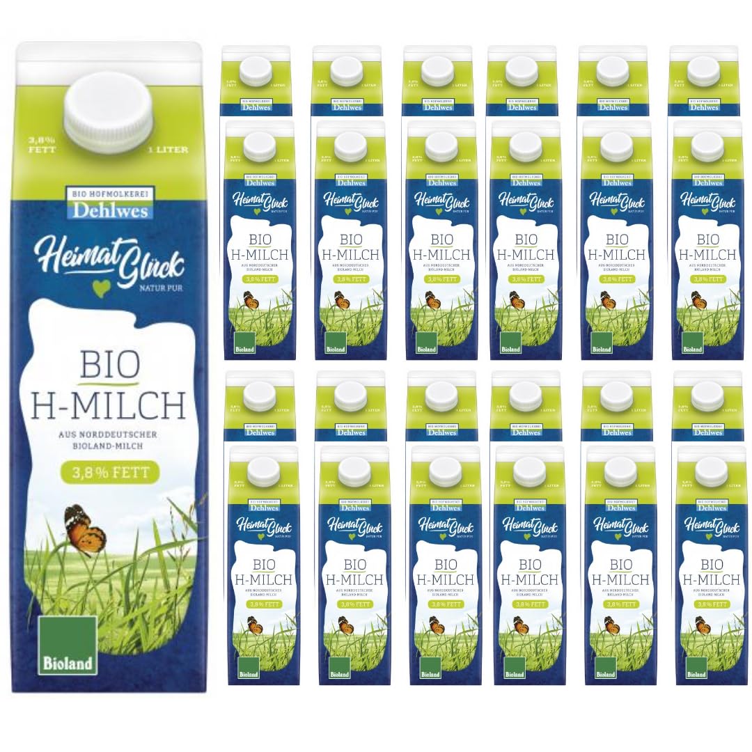 Mit Pufai Ultra-Pasteurized Homogenized Milk 3.8% Fat - 1000ml x 24 Pack (Shelf-Stable UHT Milk) - Perfect for Emergency Food Storage, Camping & Bulk Cooking