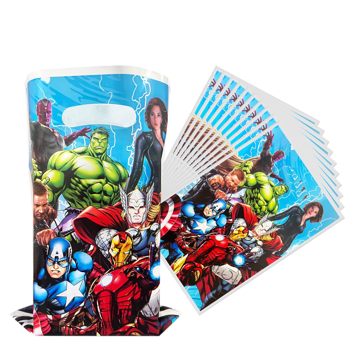 30 Pcs Superhero Party Gift Bags - Superhero Party Supplies & Decorations for Kids Birthday, Baby Shower & Themed Events | Durable & Colorful Party Favors