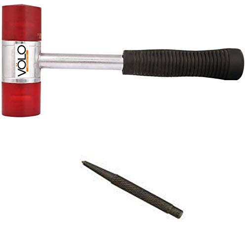 Soft Face Hammer with Handle & 11984 (100mm) Center Punch Drift Punch (Grey) Combo Set - Perfect for Automotive, Metalworking, and DIY Home Repair Projects