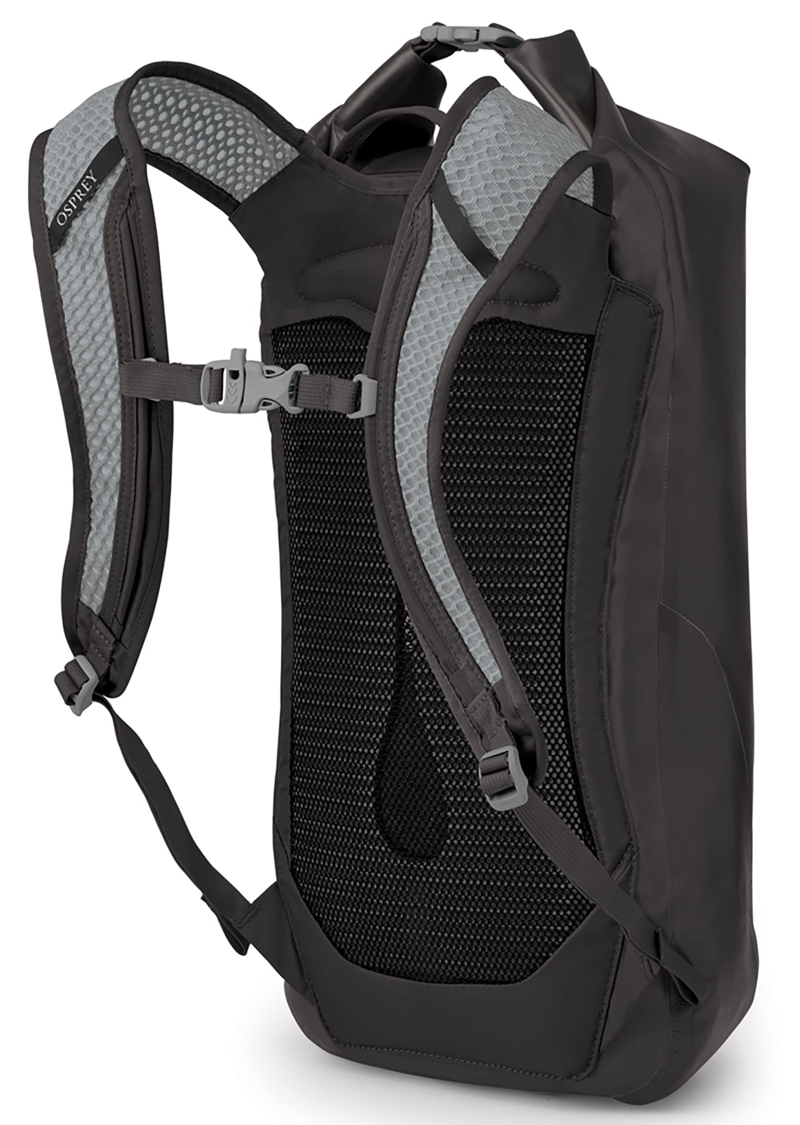 Osprey Transporter 18L Roll Top Waterproof Laptop Backpack for Men & Women - Durable Travel & Commute Daypack - Perfect for Work, School, Hiking & Outdoor Adventures (Black)
