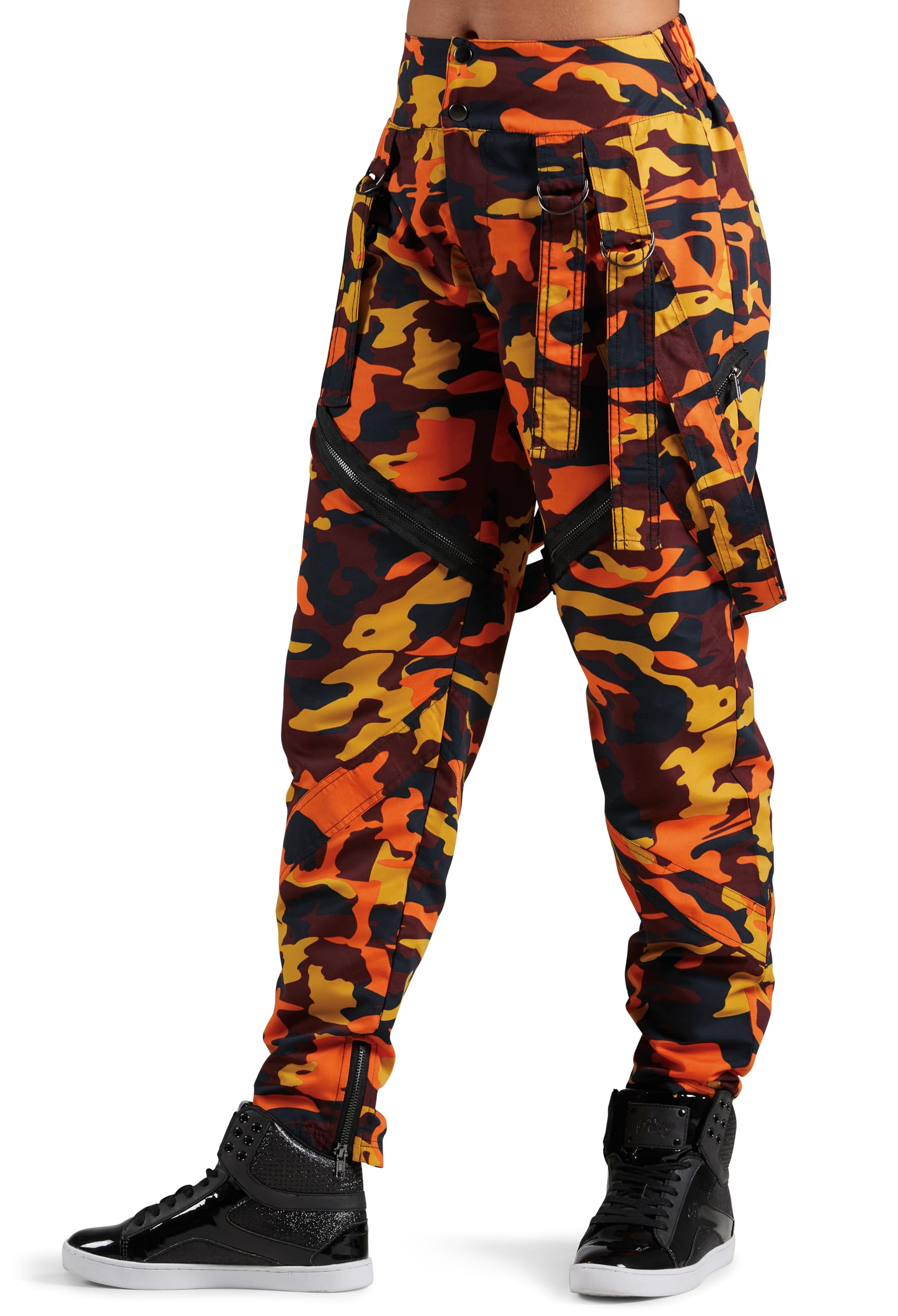 Balera Women's Pop Star Dance Pants with Camouflage Print - Stretchy High-Waisted Leggings for Jazz, Hip Hop & Ballet - Perfect for Dance Classes, Performances & Workouts