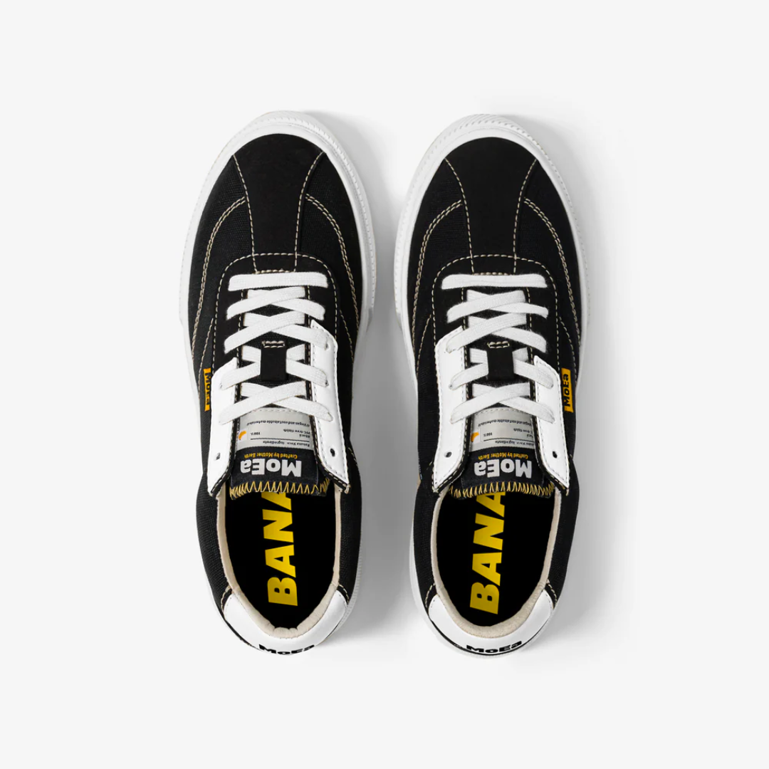 MoEa GEN4 Black Banana Sneakers - Trendy Comfortable Running Shoes for Men & Women - Perfect for Gym, Workouts, and Casual Wear