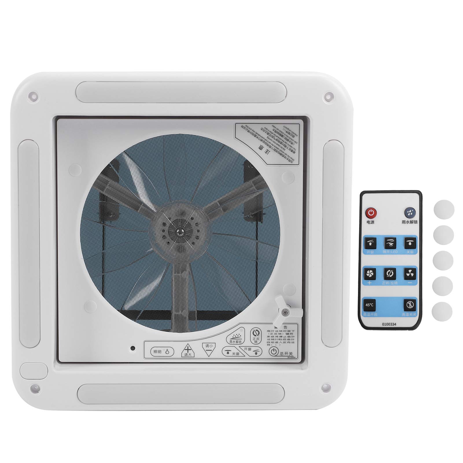 280x280mm Electric Exhaust Fan with LED Light - Dual Direction Air Exchange, Roof Mount Ventilation Fan for Home, RV & Caravan - 10pcs Set for Efficient Airflow in Kitchens, Bathrooms & Garages