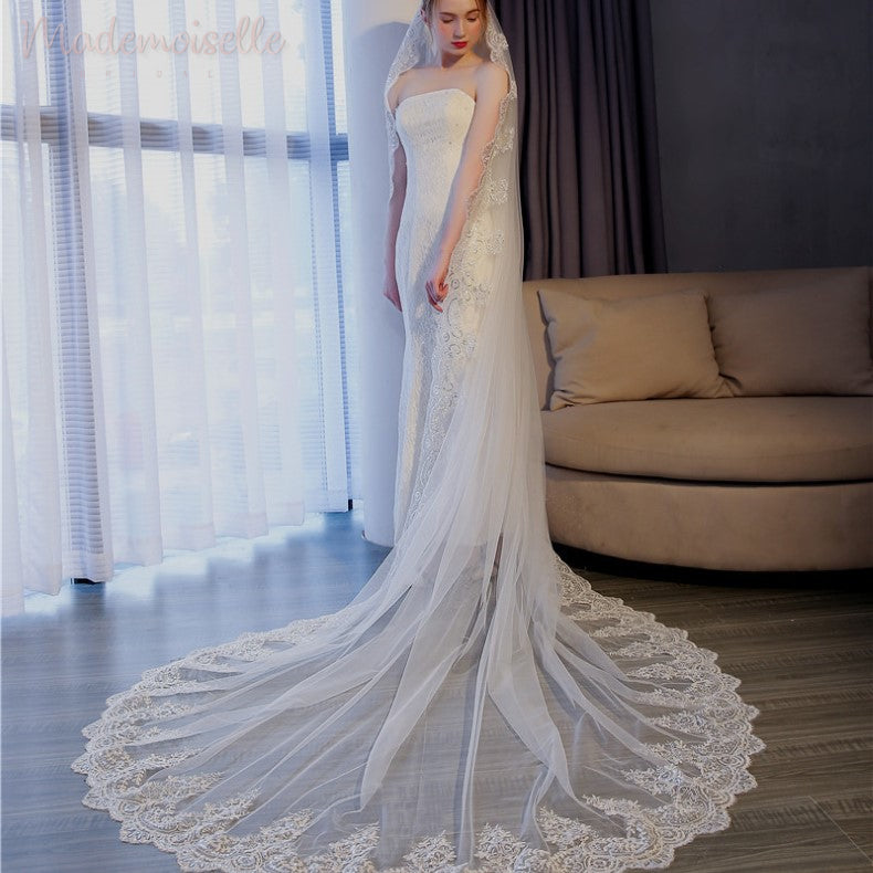 Elegant Daffodil Veil for Weddings & Bridal Accessories – Perfect for Brides, Prom, and Special Occasions