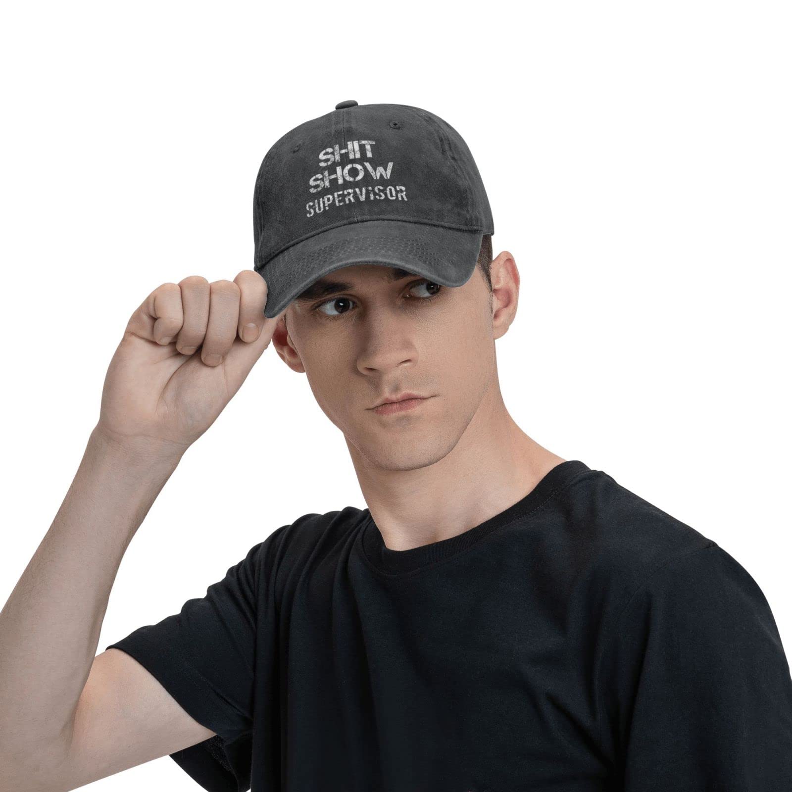 Peiyeety Funny Shit Show Supervisor Hat - Graphic Dad Cap for Men - Perfect for Comedy Shows, Gag Gifts & Casual Wear