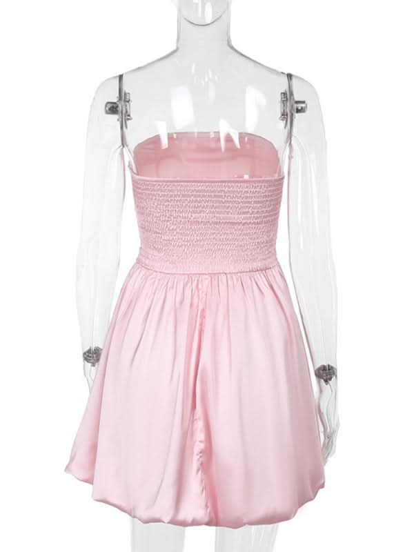 Elegant One Shoulder A-Line Mini Dress for Women - Sexy & Chic Party Cocktail Dress for Night Out, Date Night, Club Wear