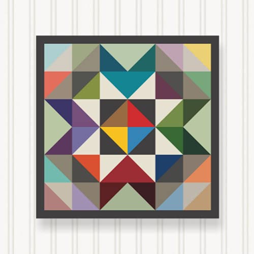 BQ088 BARN Quilt Block Outdoor Square - 6 Sizes Available - Weatherproof Farmhouse Wall Art & Yard Decor - Handmade Barn Quilt Sign for Garden, Patio, or Farmhouse Exterior (18