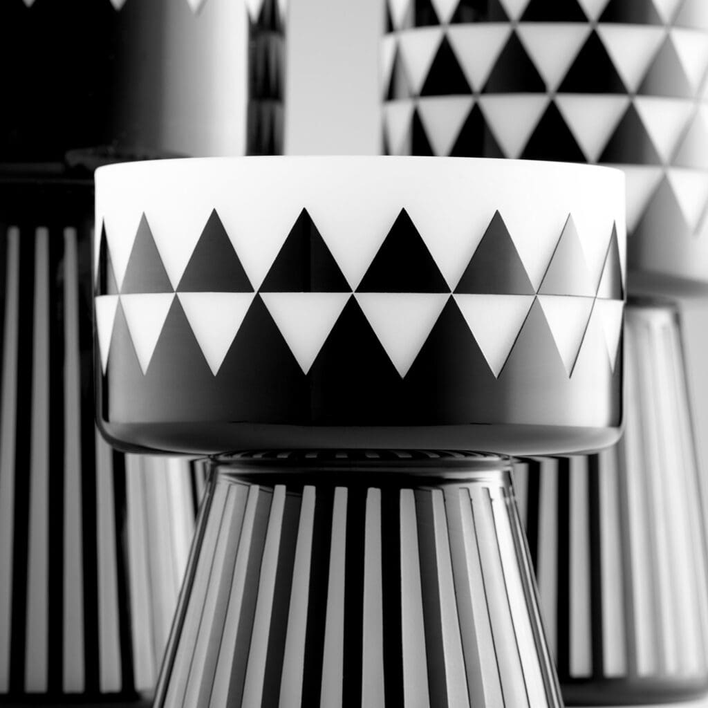 Cyan Design 11092 Vector Vase - Large Black and White Ceramic Vase for Modern Home Decor | Perfect for Living Room, Dining Table, or Office Centerpiece