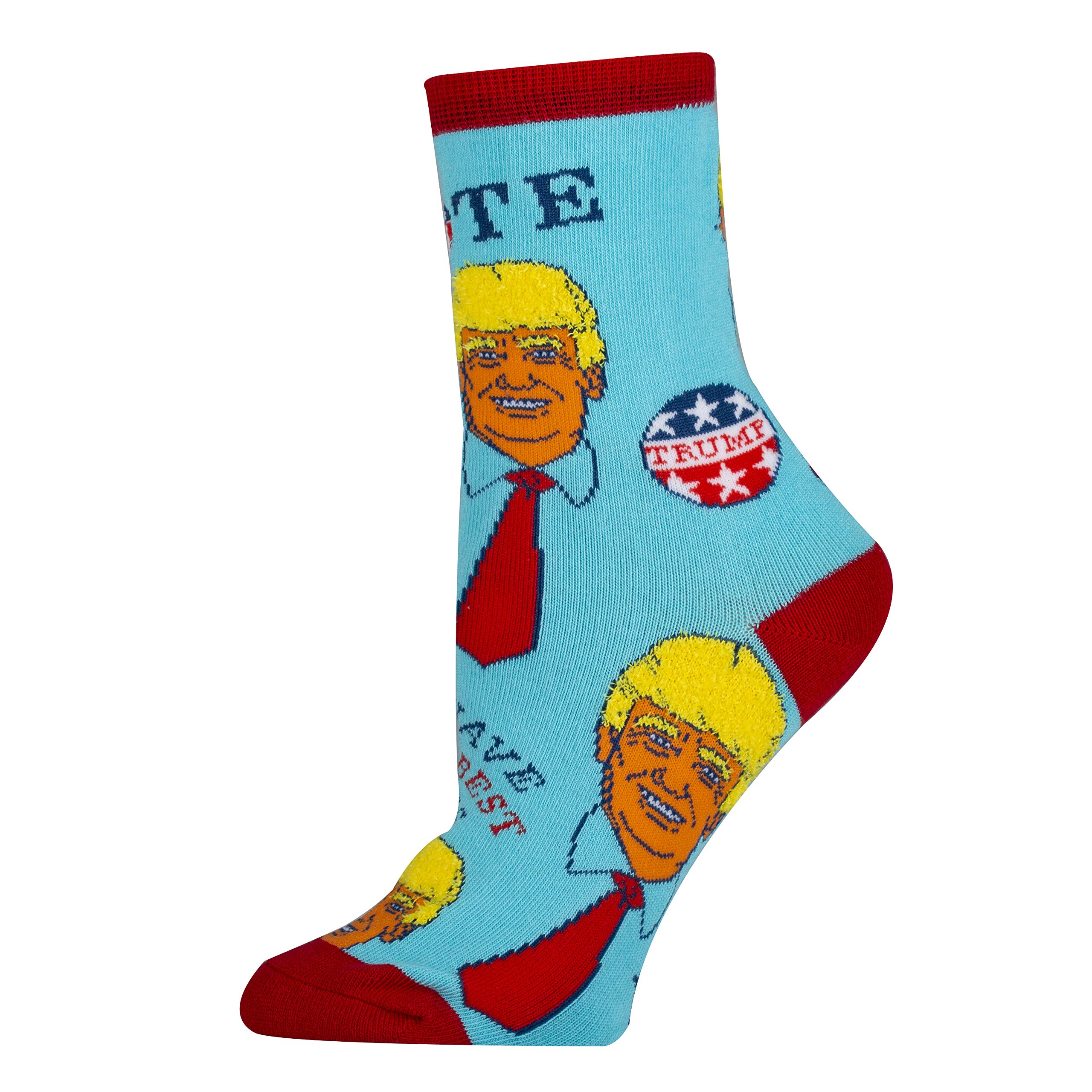 ooohyeah Women's Funny Political-Themed Crew Socks - Novelty Crazy Dress Socks Gift for Women (Fits Shoe Size 5-10) - Perfect for Office Gags, Costume Parties & Political Events