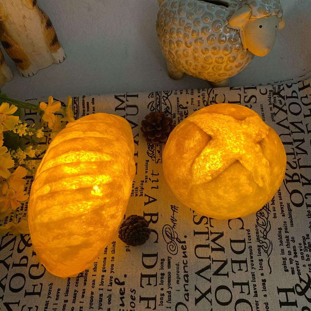 TRRAPLE LED Night Light - Simulation Bread Shaped Night Light for Bedroom, Nursery, Kids Room - Battery Operated Decorative Lamp for Adults, Moms, Babies & Children - Perfect for Bedside, Hallway & Nighttime Feeding