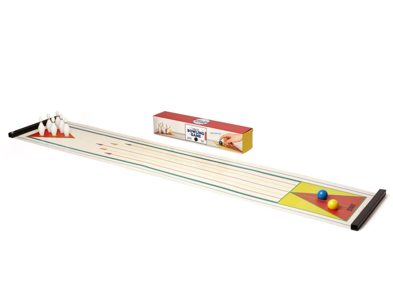Kikkerland Mini Arcade Bowling Tabletop Game - Fun Family & Office Entertainment for Game Nights, Stress Relief Gadget, Cool Finger Toy Gift for Men, Women, Kids & Teens | Perfect for Parties, Work Breaks & Home Play
