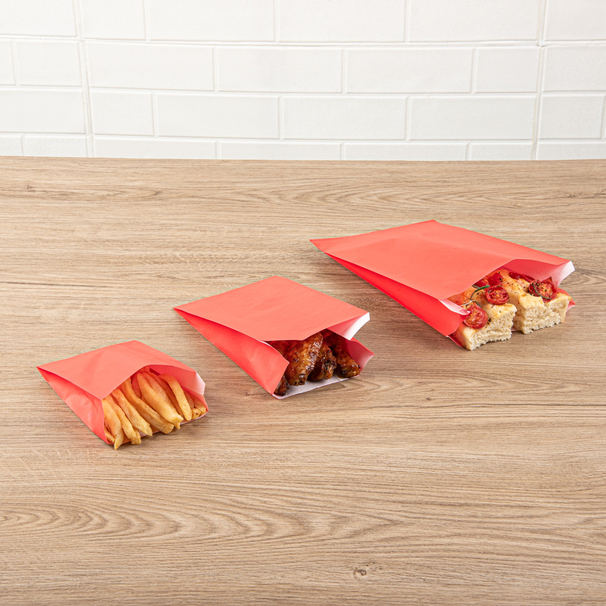 Red French Fry & Snack Bags - 5x3x8.75 Inches, 100 Count Box | Perfect for Parties, Fast Food, and Takeout Restaurants