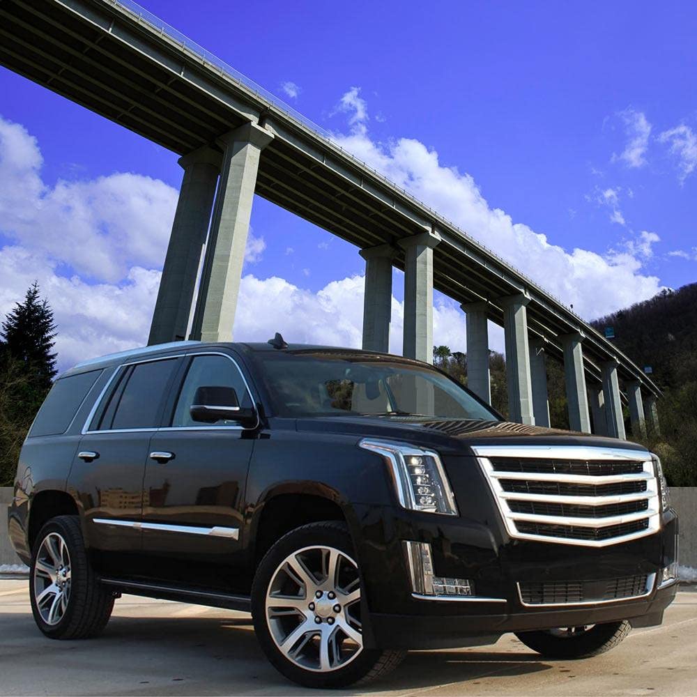 OE Wheels CA88 22 Inch Rims for Cadillac Escalade - 6x139.7 Bolt Pattern, 22x9 Gloss Gunmetal Machined Finish - Compatible with Hollander 4738 - Perfect for Luxury SUV Customization & Off-Road Adventures