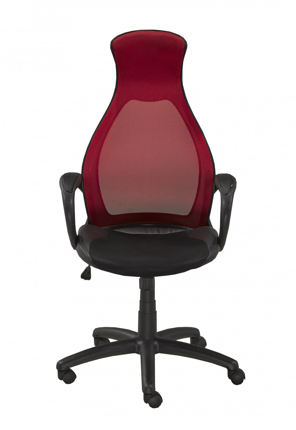 Ergonomic Red and Black Office Chair with Lumbar Support - Adjustable Height Swivel Task Chair for Home & Office Workspace - Perfect for Long Hours of Sitting, Gaming, and Remote Work