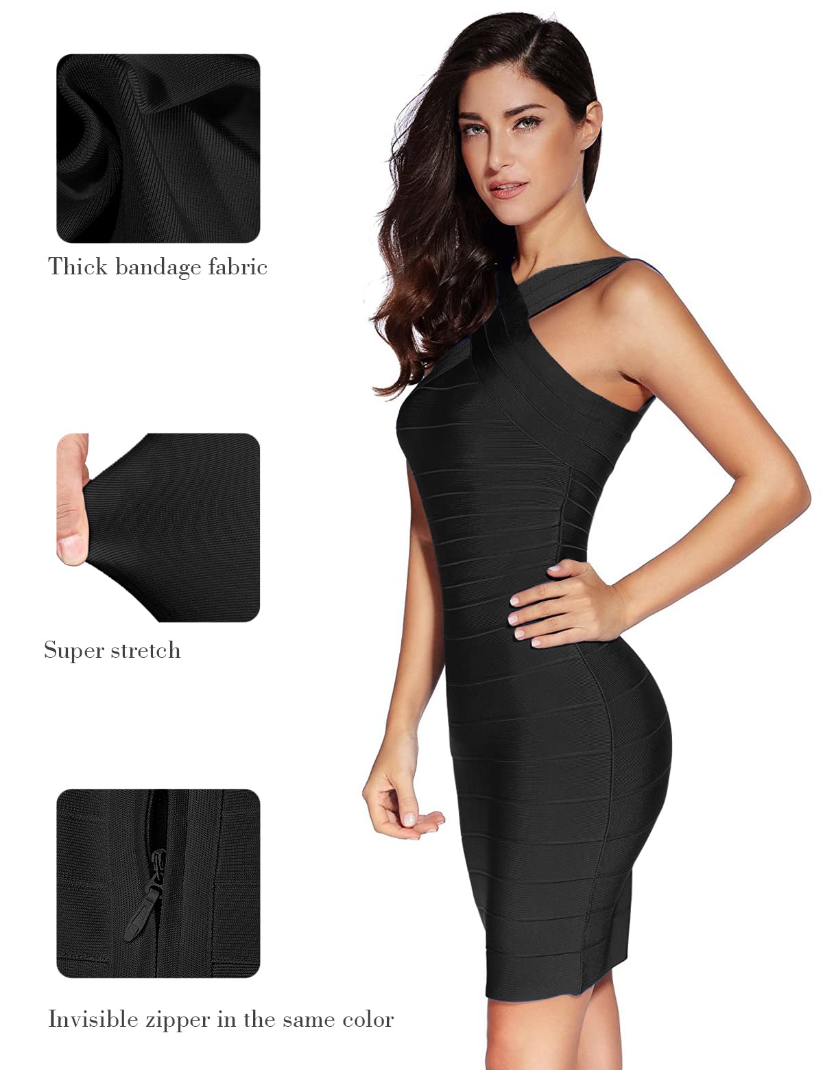 Elegant Halter Bandage Dresses for Women - Sexy Mini Cocktail Dress for Wedding Guest, Party & Night Out | Perfect for Summer Events, Date Nights & Special Occasions