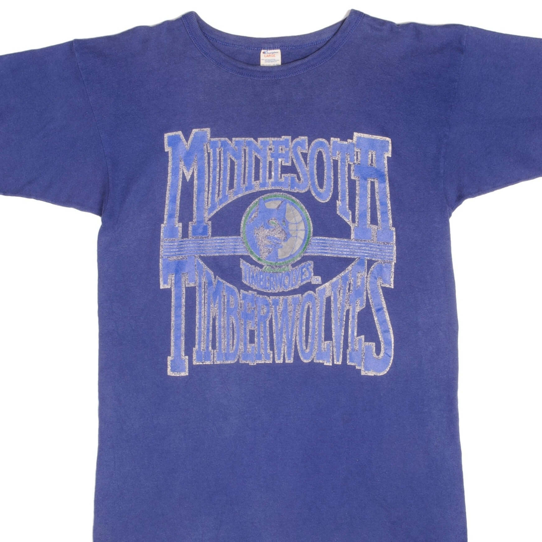 Vintage Champion NBA Minnesota Timberwolves T-Shirt 1980s Retro Basketball Tee Medium Size Made in USA - Perfect for Casual Wear, Sports Fans & Vintage Collectors