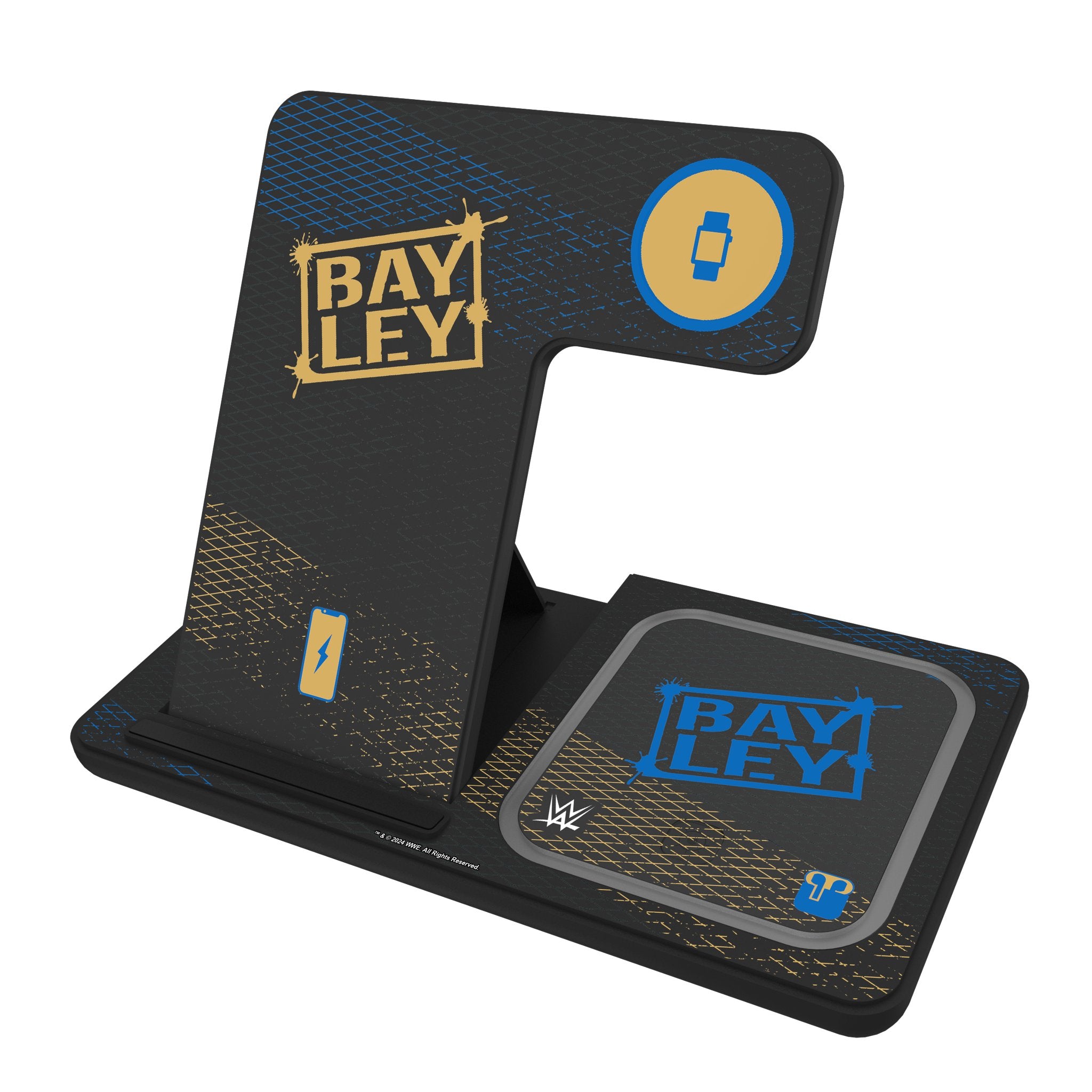 Bayley Steel 3-in-1 Wireless Charging Station for iPhone, Android & AirPods - Fast Charging Stand for Home, Office & Nightstand