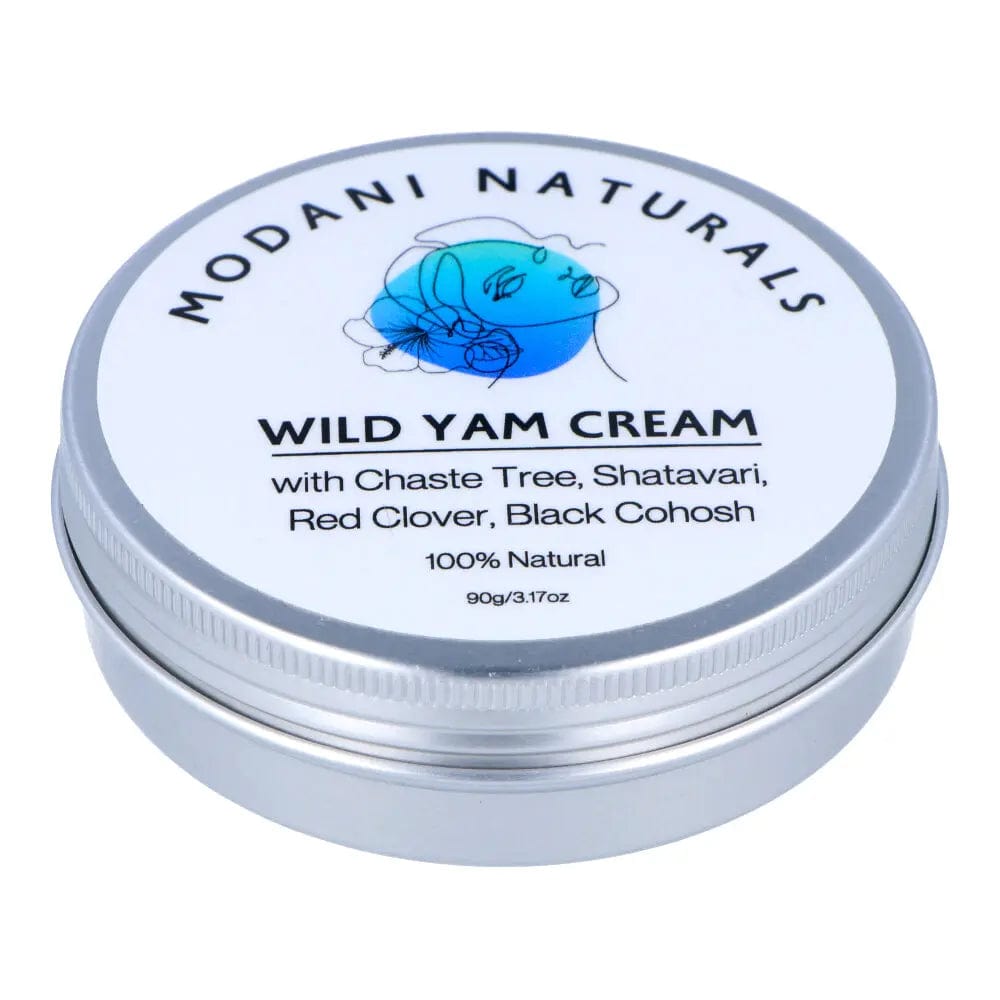Modani Naturals Wild Yam Cream 90g - Natural Menopause Relief & Skin Moisturizer - for Hot Flash Relief & Hormone Balance - Perfect for Nighttime Use & Daily Skincare Routine