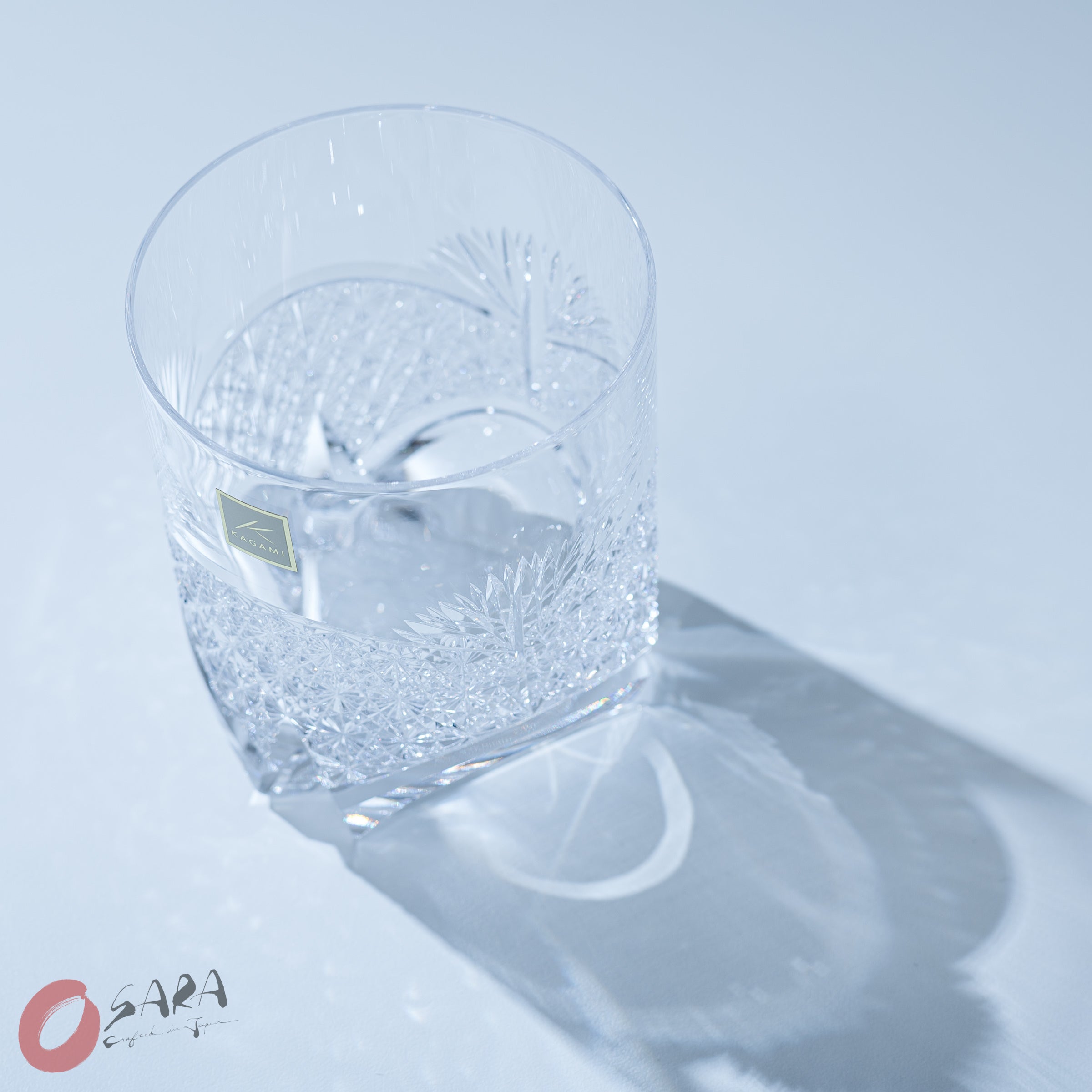 Premium KAGAMI Crystal Japanese Handmade Whiskey Glass Set - 370ml Elegant Tumbler for Bourbon, Scotch & Cocktails - Perfect for Home Bar, Gifts & Special Occasions