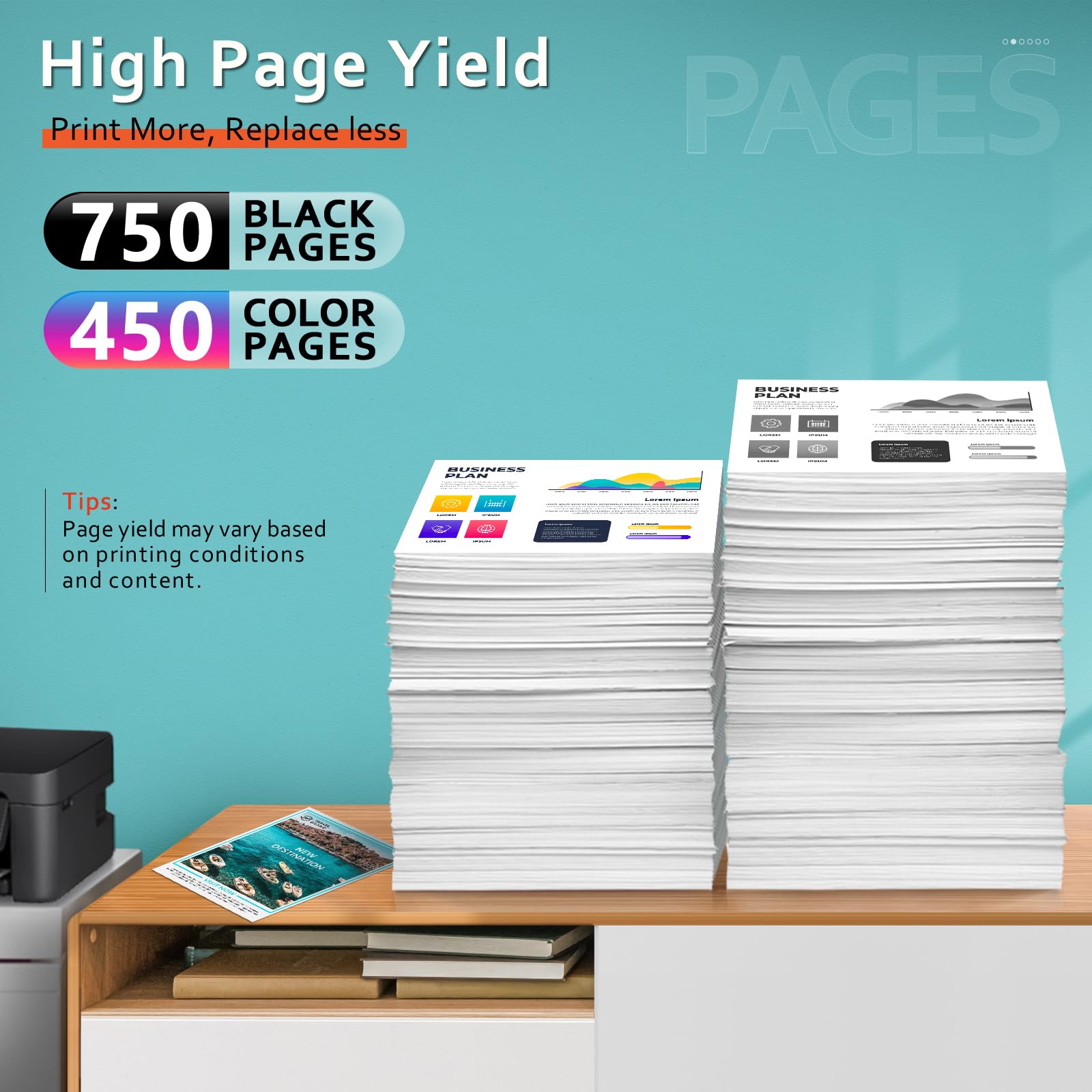 HP 61XL Ink Cartridge Combo Pack (2-Pack) - High Yield Replacement for HP 61 Ink, Compatible with HP Envy 5530, 4500, 4502, Officejet 4630, 4635, Deskjet 1000, 1010, 1512 Printers - Perfect for Home & Office Printing Needs