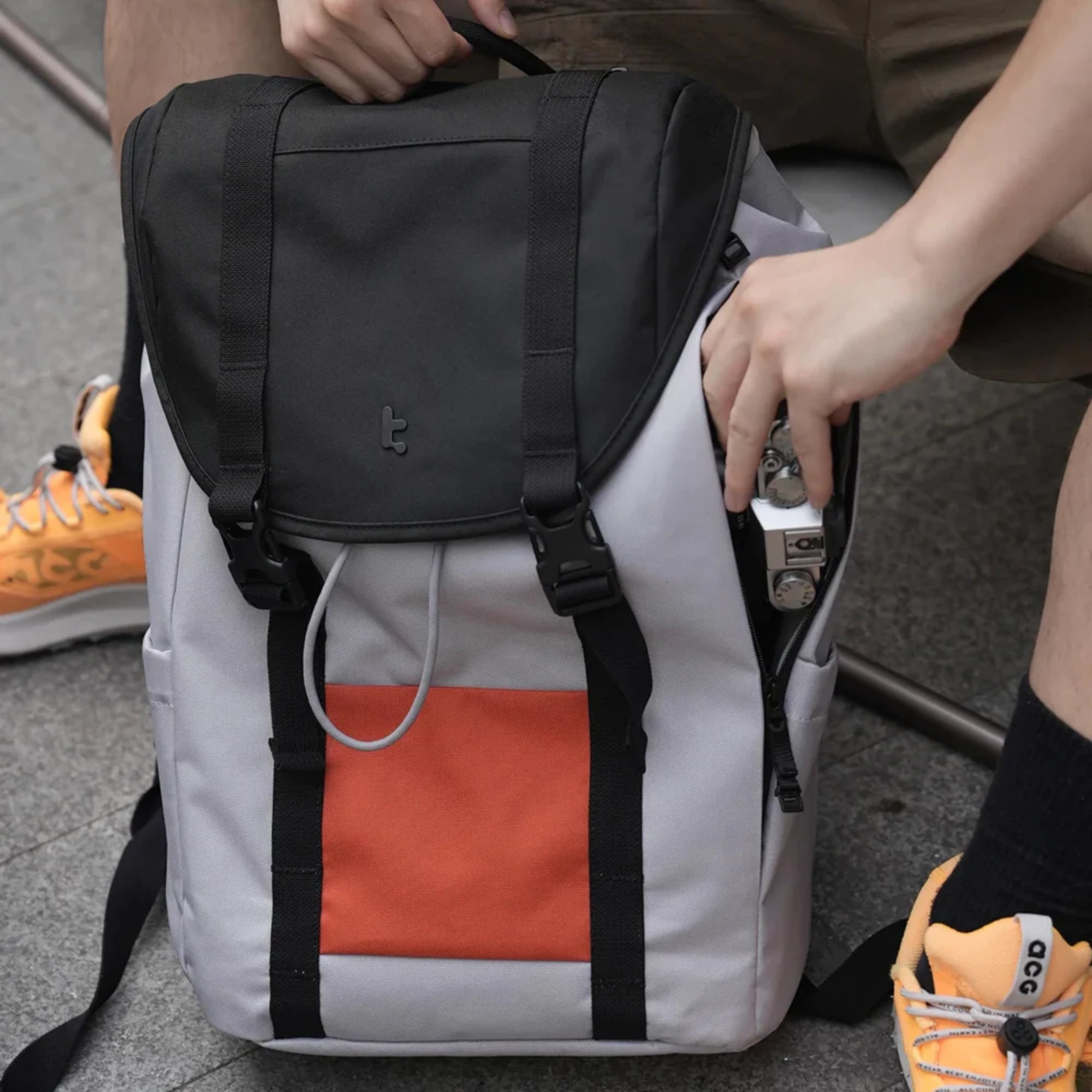 tomtoc x U Custom Vintage Backpack TA1 - Stylish & Durable Laptop Backpack for Work, Travel & College | Water-Resistant & Spacious Design