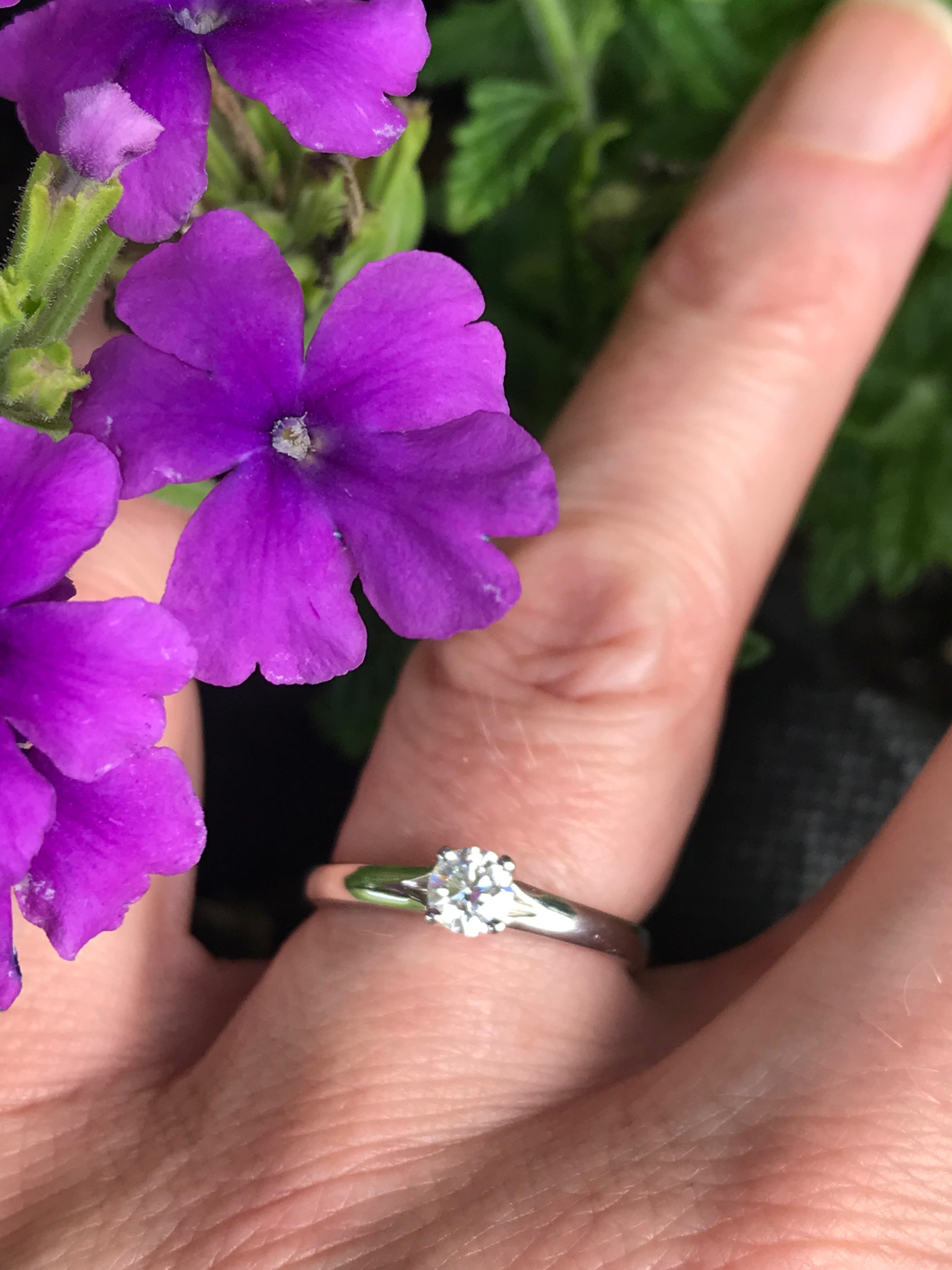 0.31ct Platinum Certified Natural Diamond Ring - Elegant Solitaire Engagement & Wedding Band for Women