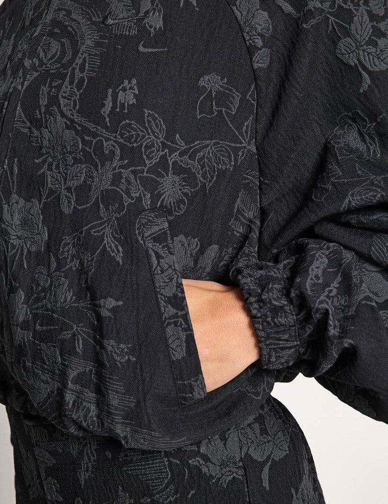 Premium Jacquard Track Jacket for Men & Women | Breathable Sportswear | Black/Anthracite | Ideal for Running, Gym & Outdoor Activities