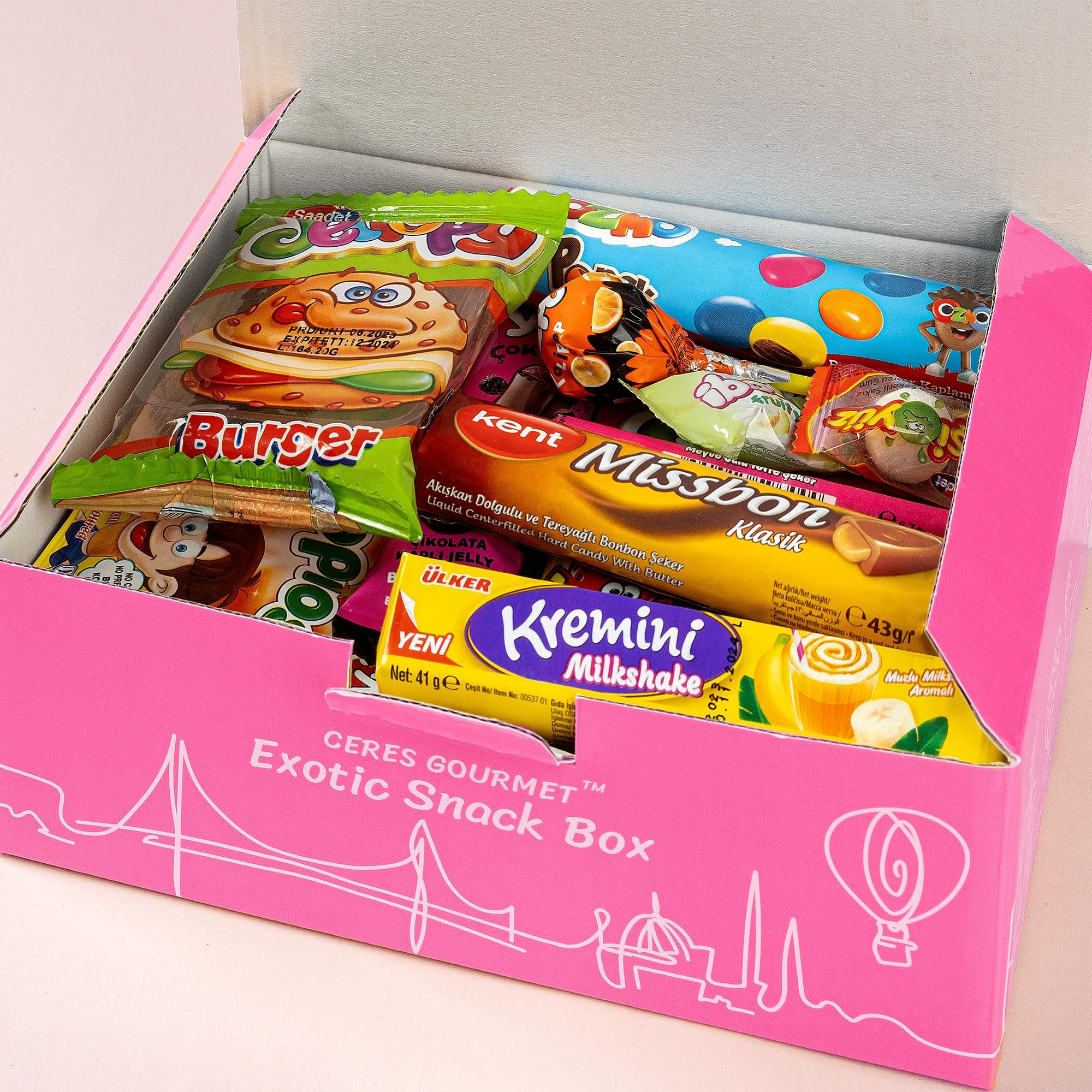Global Candy Box - 40 Pcs Unique International Mystery Candy Gift Box | Rare & Exotic Snacks from Around the World | Perfect for Halloween Treats, Birthday Gifts & Party Favors