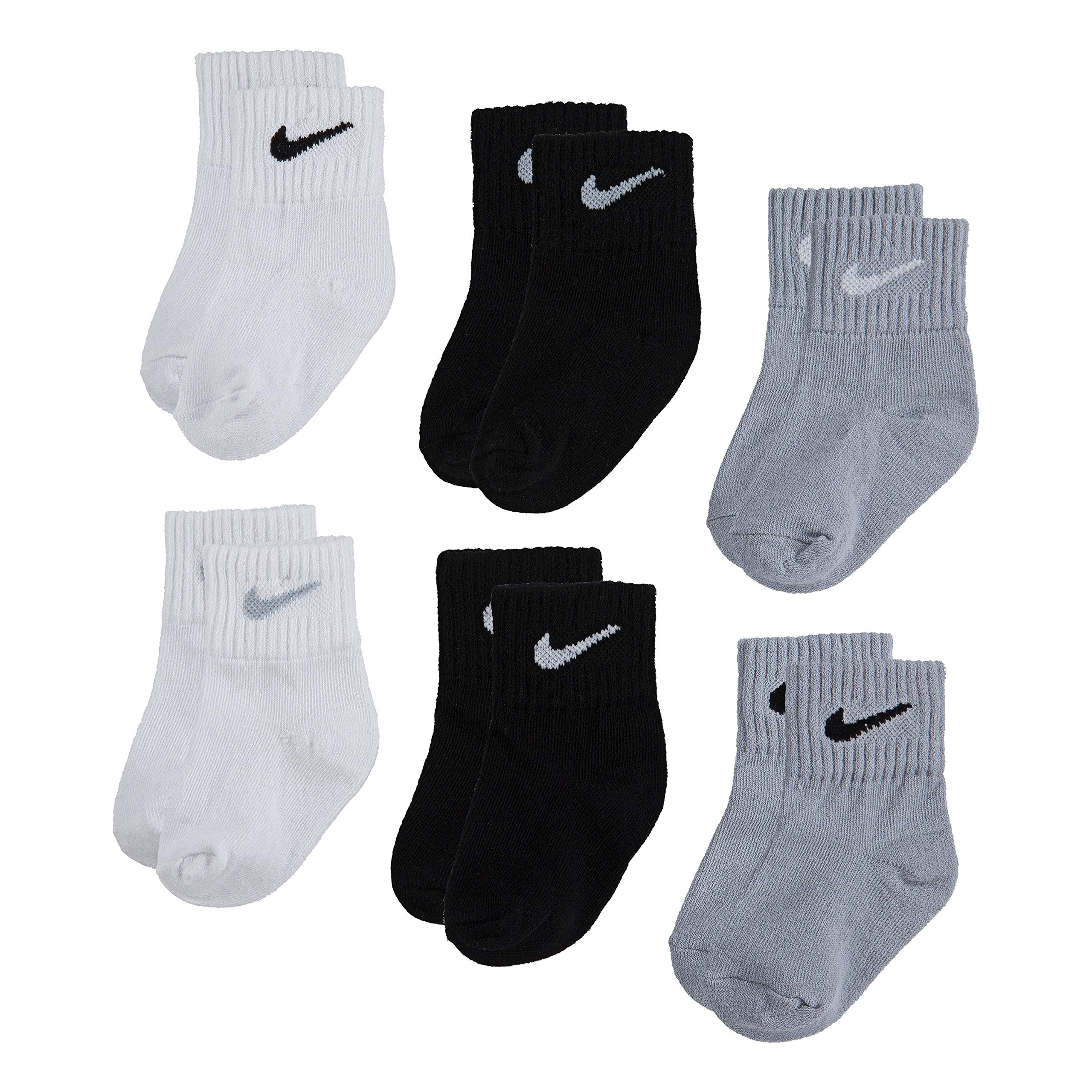 Nike Boys' Ankle Socks 6-Pack - Breathable Athletic Socks for Kids - Perfect for Running, Sports & Everyday Wear