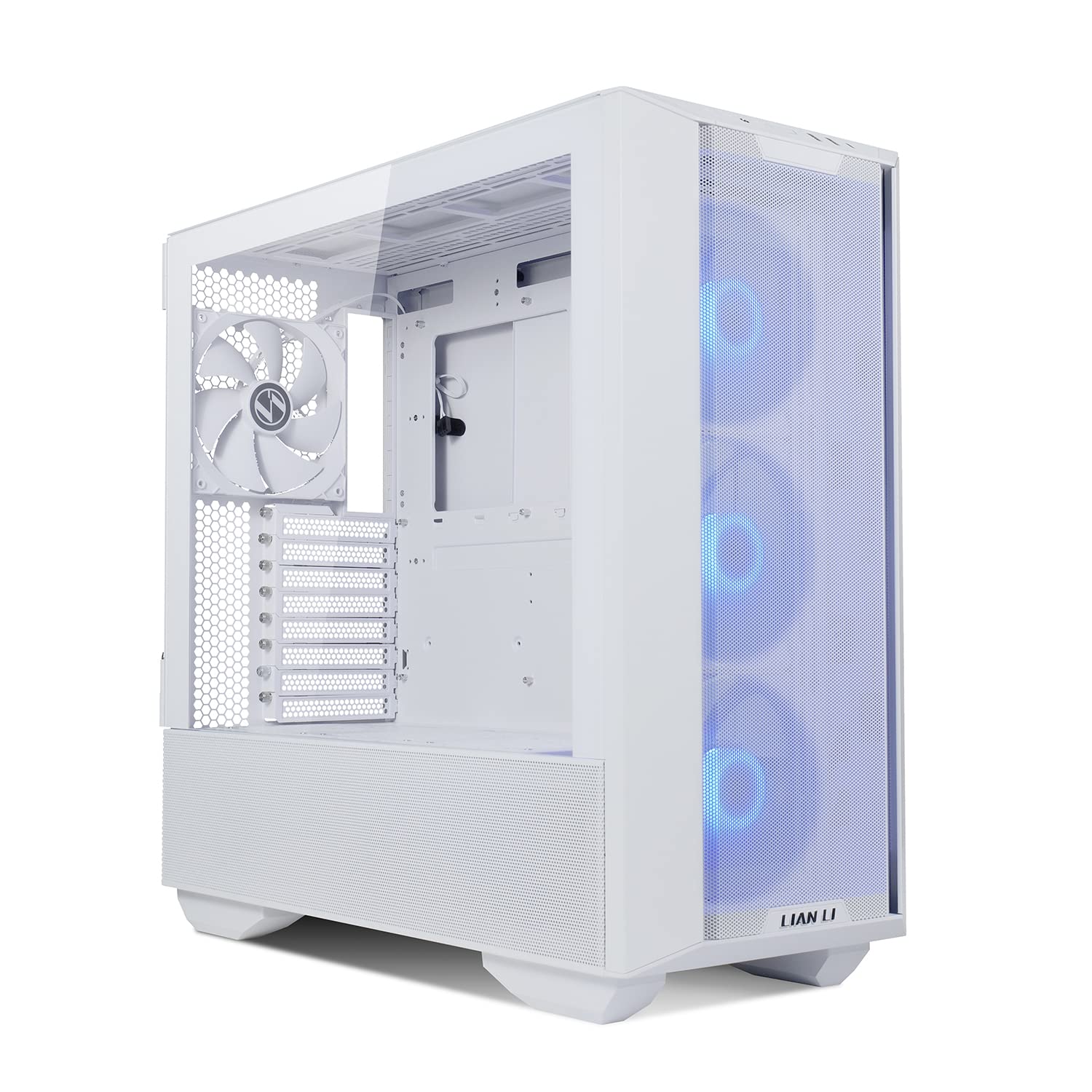 LIAN LI Lancool III RGB White Aluminum Gaming PC Case with 4×140mm PWM ARGB Fans, Tempered Glass Side Panel - Perfect for High-End Gaming Rigs & Custom Water Cooling Builds