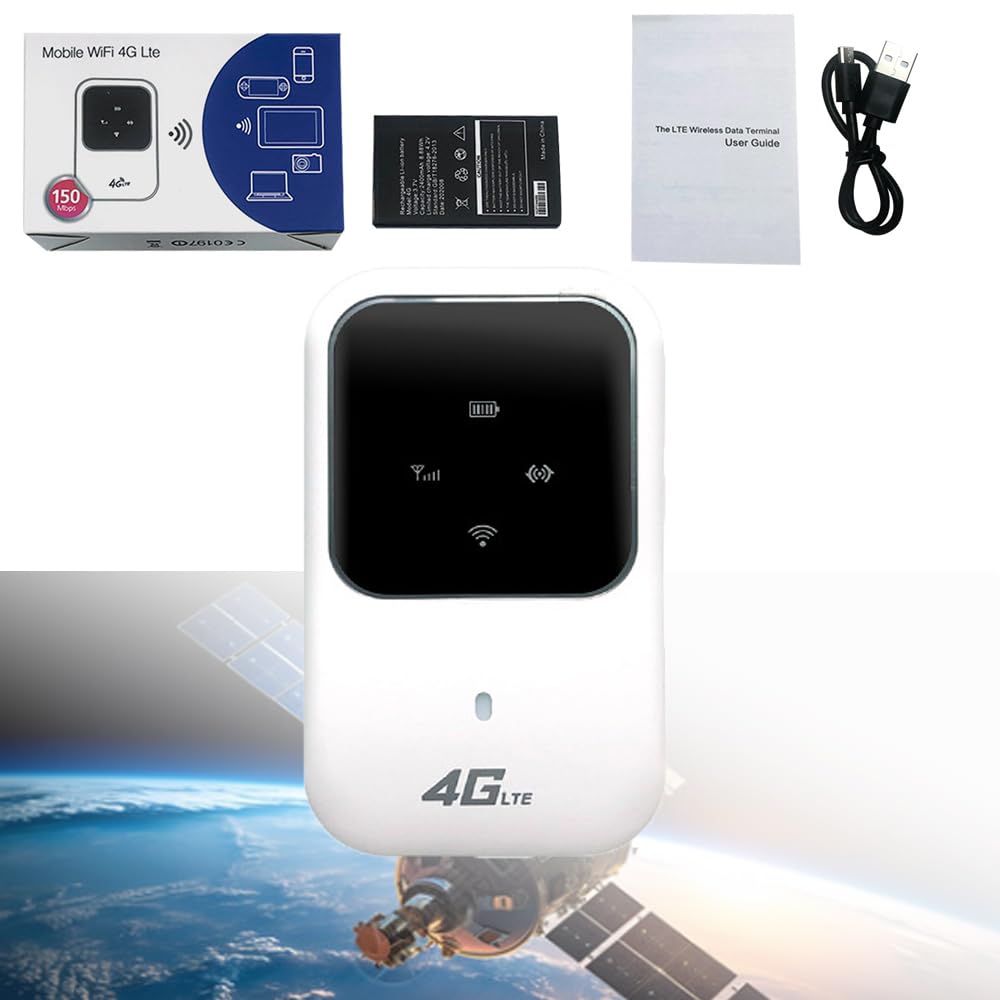 Portable WiFi Router - High Speed Wireless Internet Hotspot for Travel, Home & Office - 4G LTE Mobile Broadband with SIM Card Slot - Perfect for Remote Work, Streaming & Gaming (1 Pack)