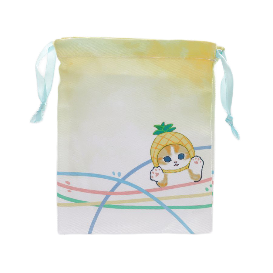 MOFUSAND Mofusand Drawstring Bag (Pineapple) - Lightweight & Durable Backpack for Gym, Beach, Travel & Daily Use