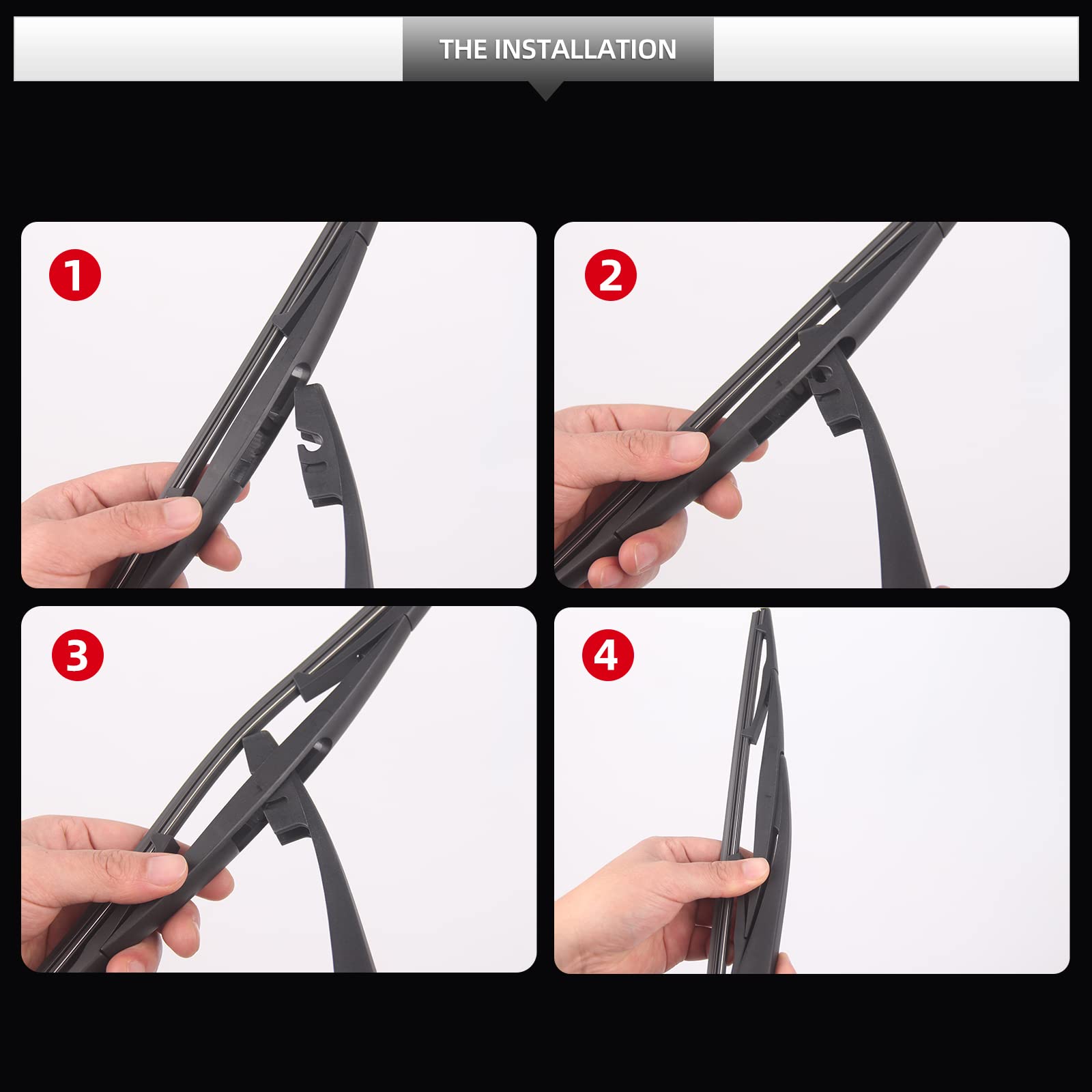 Honda CRV 2017-2022 Rear Wiper Blade & Arm Replacement Set - OEM Fit Back Windshield Wiper Assembly for 2017-2022 CR-V Models | Perfect for Rainy Weather & Winter Driving Conditions