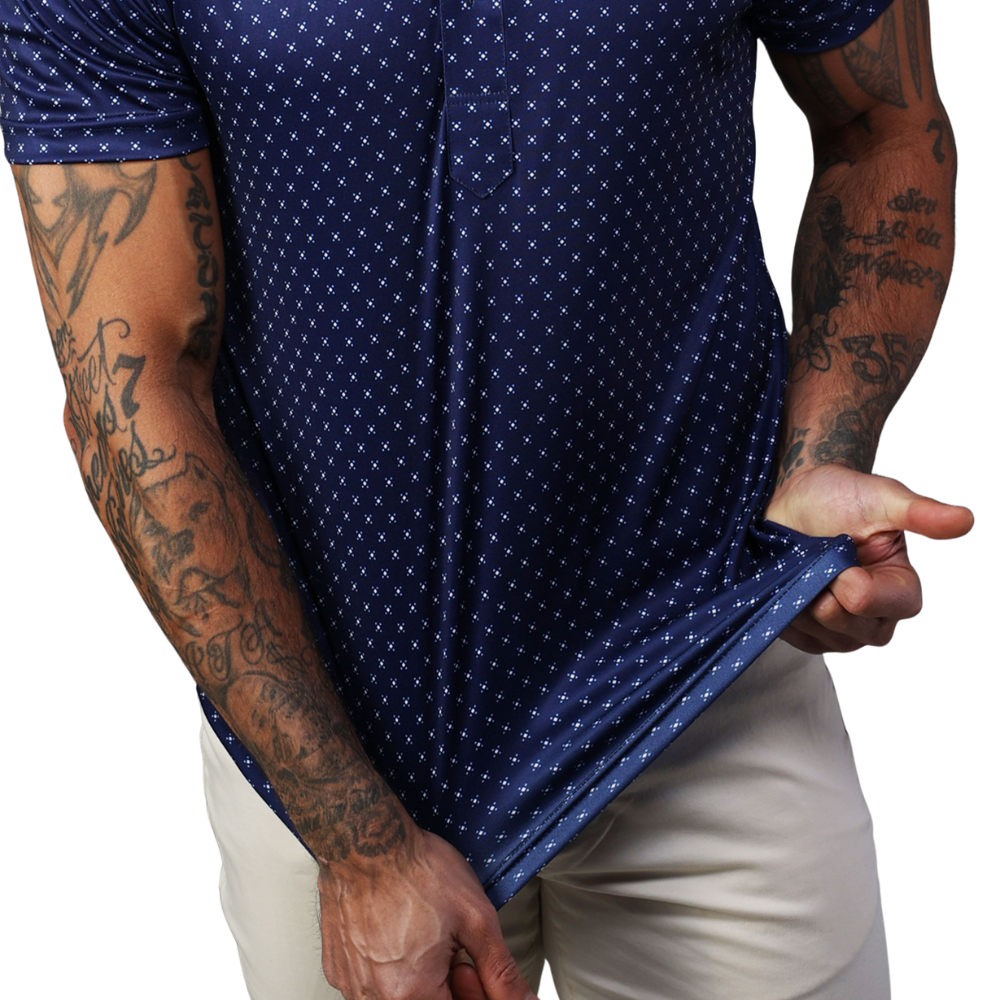 Men's Premium Pebble Beach Semi-Spread Collar Polo Shirt - Breathable & Comfortable for Golf, Casual Wear & Business Casual Outfits
