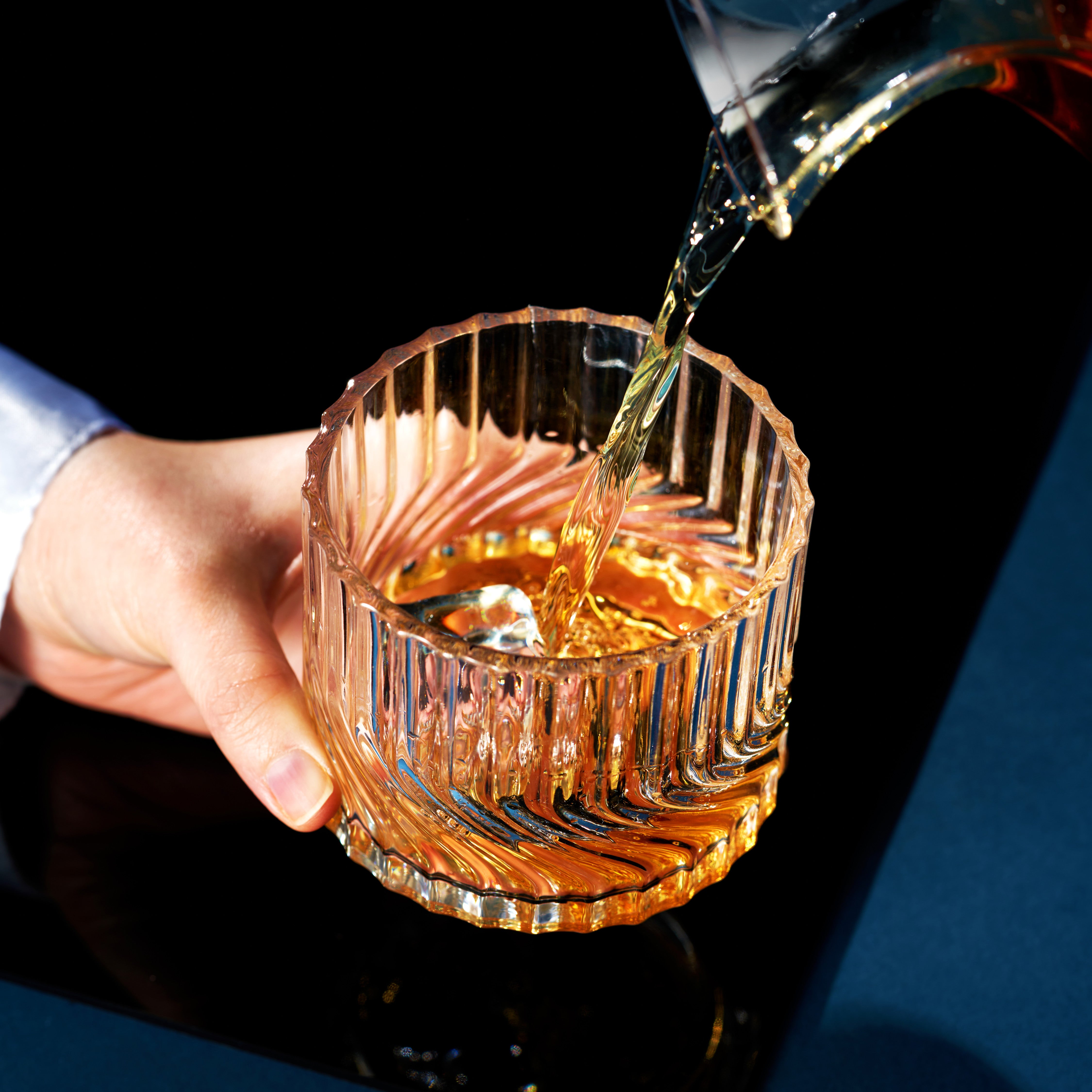 Premium Zephyr Crystal Lowball Tumblers Set of 2 - Elegant Whiskey Glasses for Bourbon, Scotch & Cocktails - Perfect for Home Bar, Gifts & Entertaining