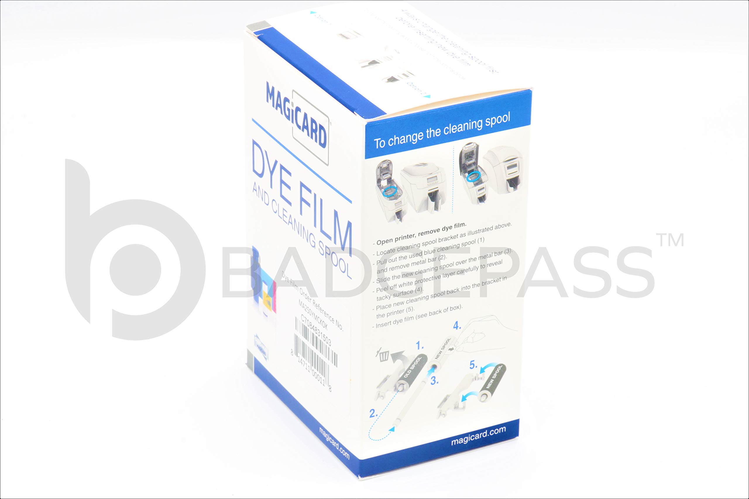 Magicard MA250YMCKOK Color Ribbon Kit (YMCKOK, 250 Prints) for Enduro & Rio Pro Series Card Printers - OEM Direct - Ideal for ID Badge Printing & Secure Access Cards