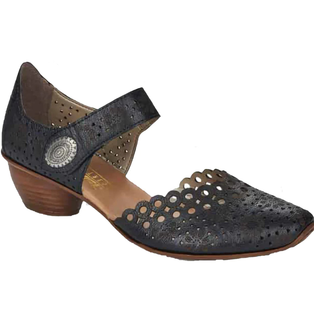 Rieker Women's Comfortable Black Casual Shoes 43753 - Perfect for Work, Walking & Everyday Wear