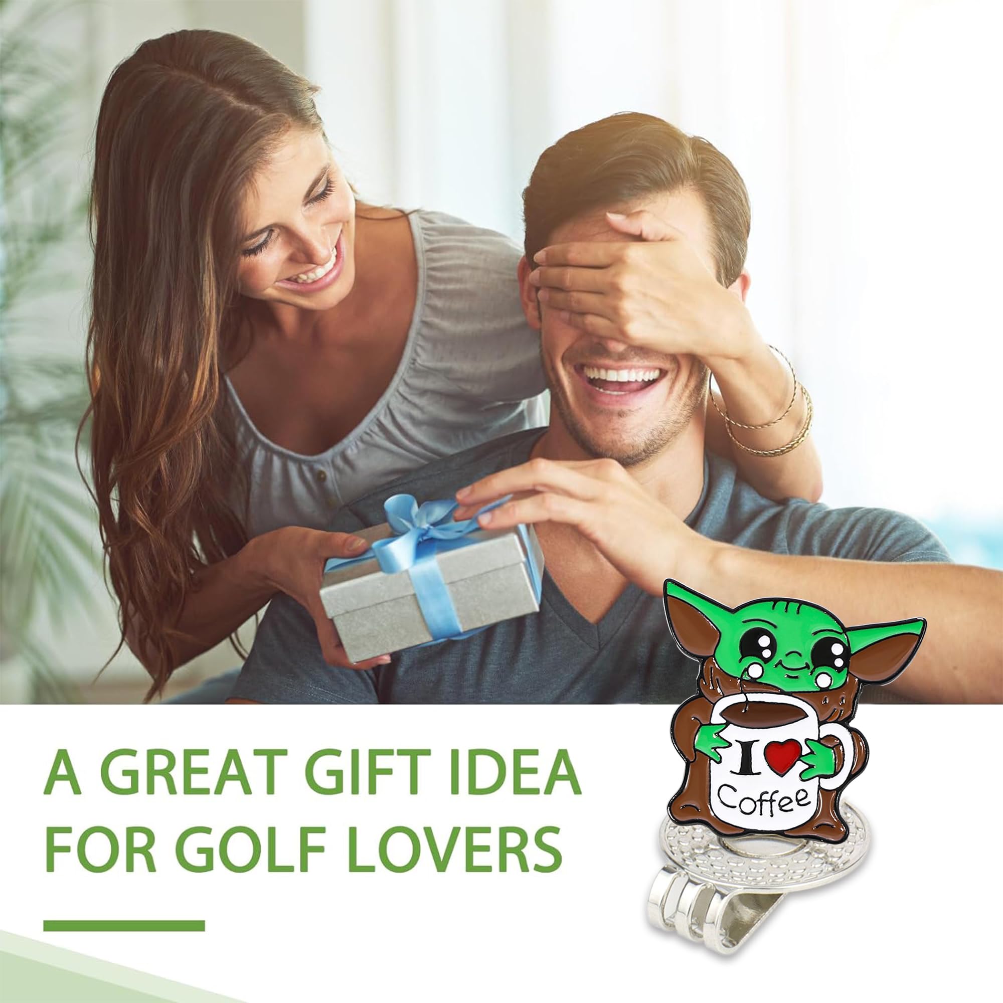 Magnetic Golf Ball Marker with Hat Clip - Funny Golf Accessories & Gifts for Men - Perfect for Golf Course, Practice & Tournament Play