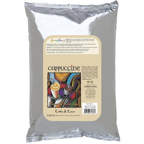 Delicious Cappuccino Cookies & Cream Frappe Mix - Perfect for Coffee Shops, Cafes & Home Brewing | Rich & Creamy Instant Coffee Drink for Dessert Lovers