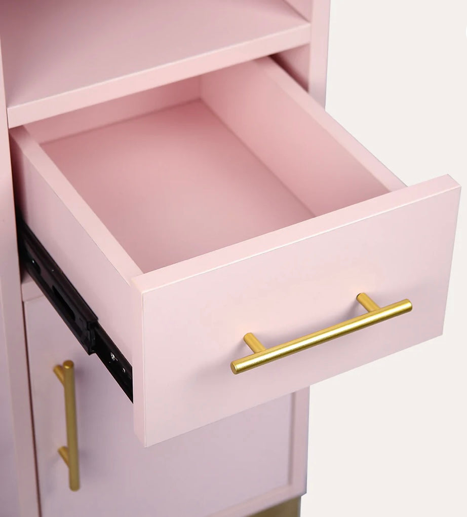 Professional Caroline Manicure Table for Nail Salon & Home Spa - Portable Nail Technician Desk with Storage & Adjustable Height - Perfect for Manicures, Pedicures & Nail Art
