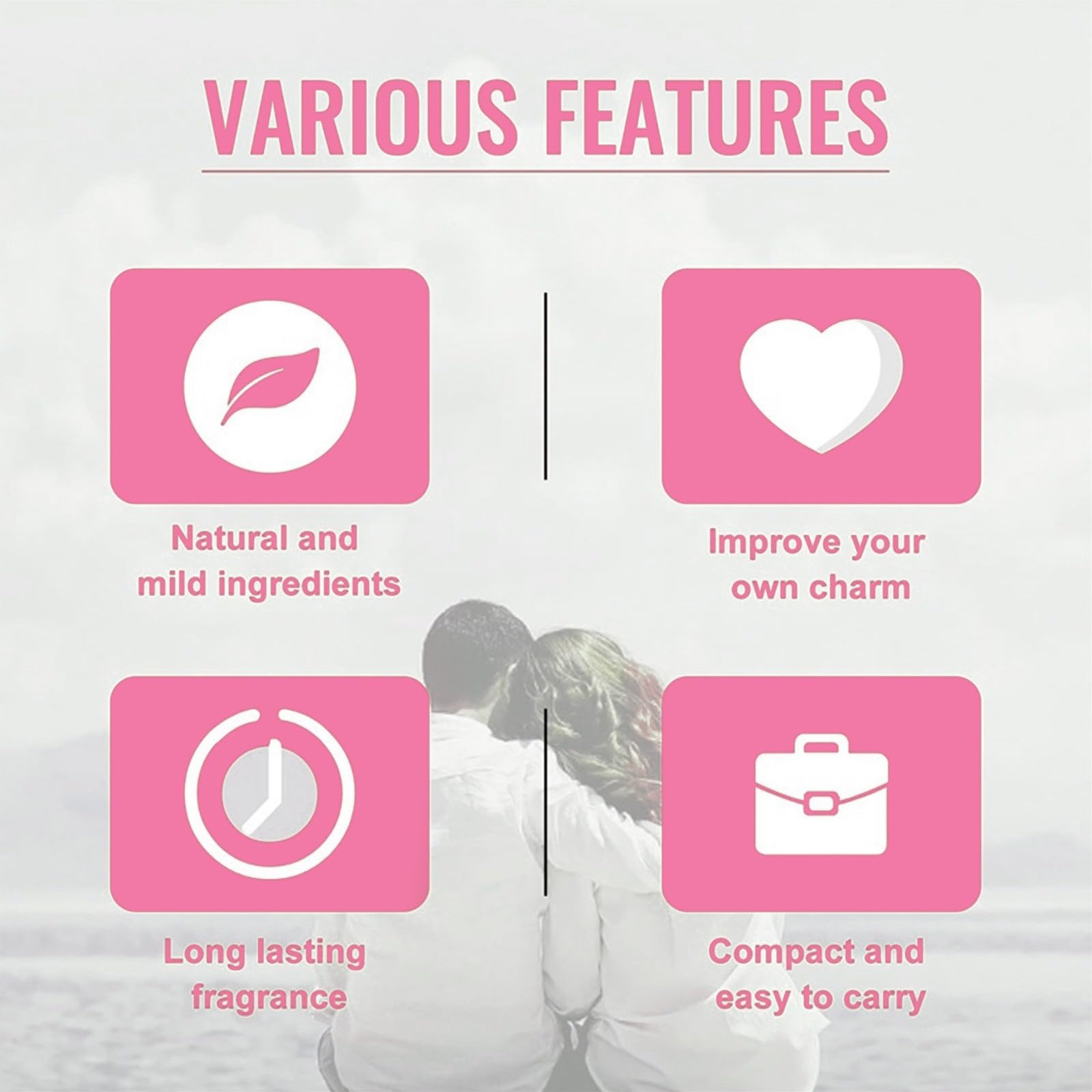 Pure Natural Rose Perfume Oil for Women - Long Lasting Roll On Fragrance, Romantic Floral Scent, Enhanced with Essential Oils (2PC) - Perfect for Date Nights, Weddings & Special Occasions