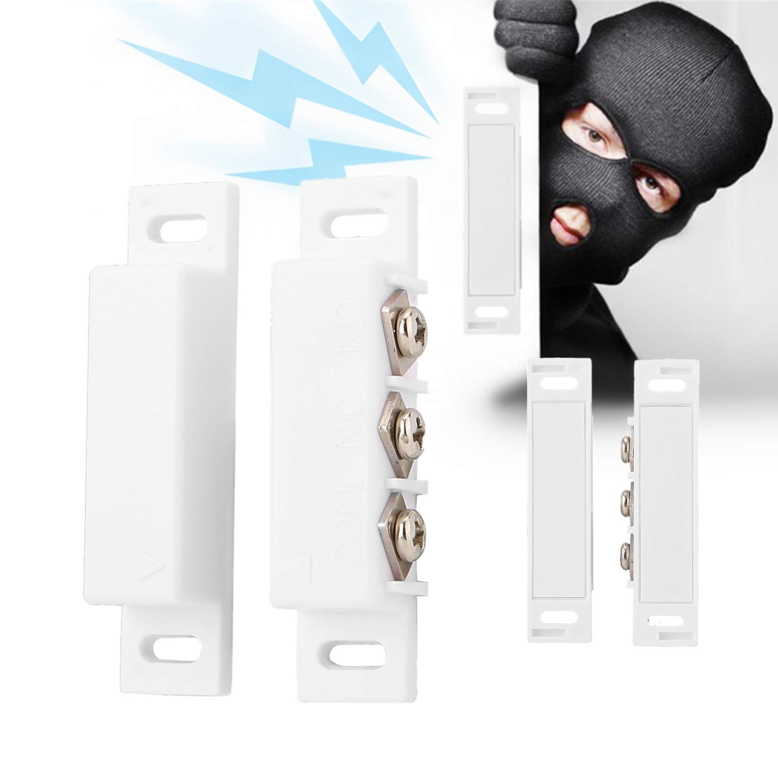 Wireless Magnetic Door Window Alarm Sensor - Home & Shop Security System for Burglar Protection | Easy DIY Installation for Garage, Store & Office Safety
