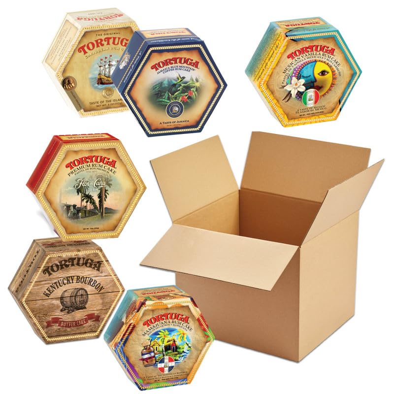 TORTUGA Provenance Rum Cake Variety Pack – 4 oz. (Case of 48) | Gourmet Caribbean Dessert Gift Box for Birthdays, Holidays & Corporate Gifts | Perfect for Food Baskets, Snack Boxes & Bakery Desserts | Ideal for Office Parties, Wedding Favors & Holiday Treats