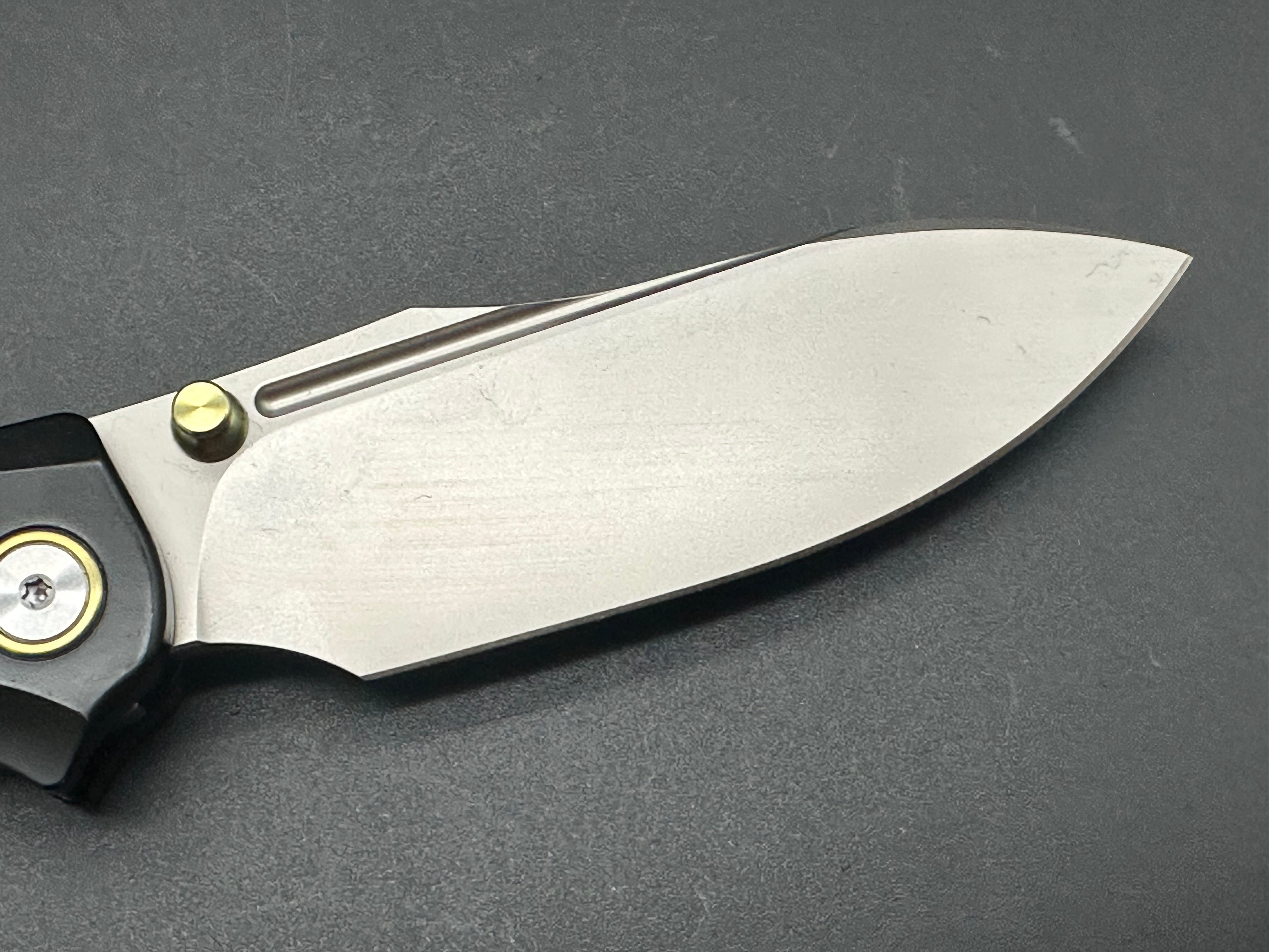 REMETTE Premium Pocket Knife - M390 Pearlescent Blade & Flame Blue Titanium Handle | EDC, Camping, Hiking & Outdoor Survival Gear