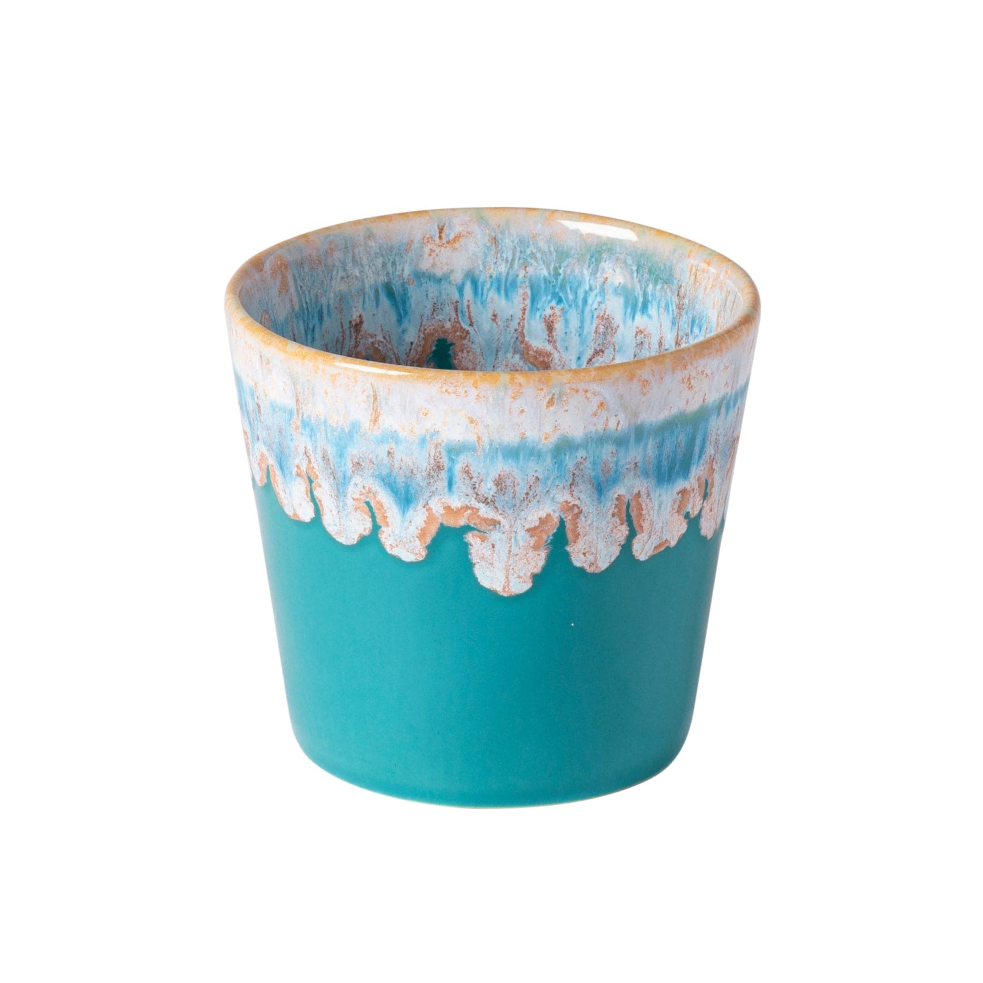 Casafina Grepresso Handmade Fine Stoneware Lungo Cup - Turquoise Ceramic Espresso Cup for Coffee Lovers - Perfect for Home, Cafe & Office Use