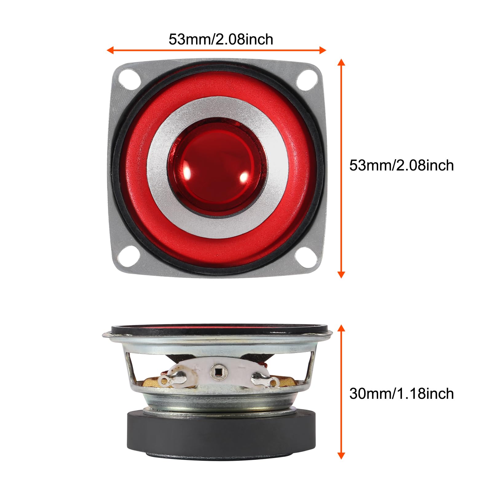 8pcs 4Ohm 5W Full Range Audio Speakers - Stereo Woofer Loudspeakers for Arduino Replacement - Perfect for DIY Electronics, Home Theater & Car Audio Systems